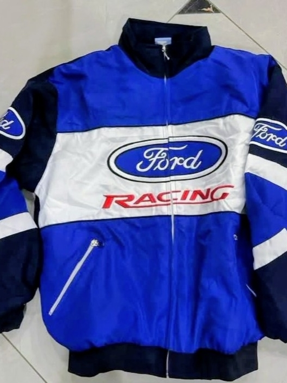 Ford Racing Blue White Logo Jacket - Picture 2 of 5